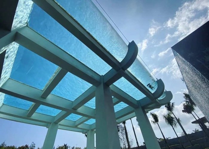 Acrylic Glass Bottom Swimming Pool 1 Hotel Project